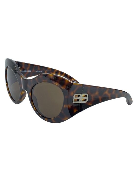 Balenciaga Sunglasses Hourglass Round Eyewear Brown Tortoiseshell Acetate main image 6
